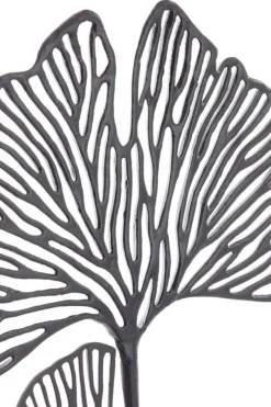 Light en Living Ornament op voet 36x10x48 cm LEAF mat zwart