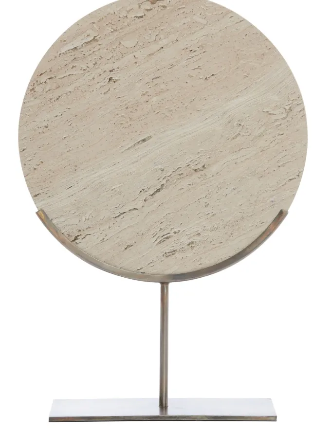 Light en Living Ornament op voet 35x10x51,5 cm MORENO zand travertin