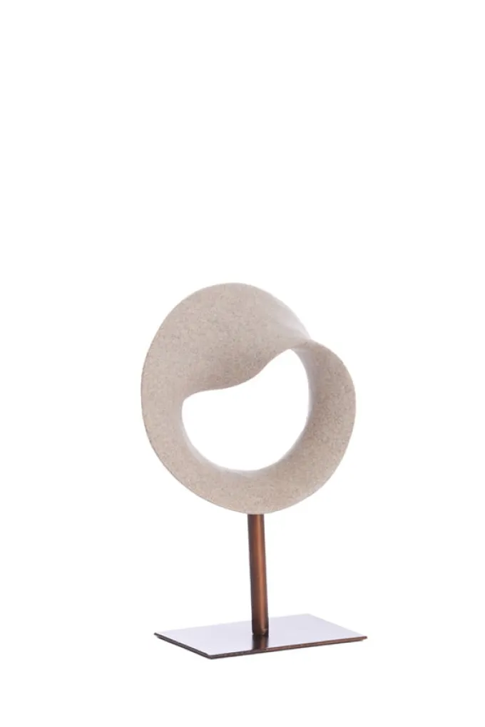 Light en Living Ornament op voet 20x10x30 cm TUZLA taupe+donker brons