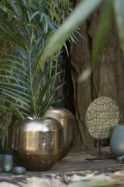 Light en Living Ornament op voet PERSEGA antiek brons - 2 maten