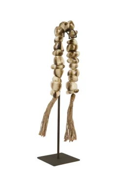 Light en Living Ornament op voet 12,5x12,5x50 cm CURTANI creme-bruin+bruin