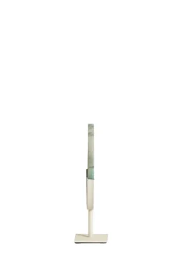 Light en Living Ornament op voet 25x10x35 cm GOUYA - Groen agaat en crème
