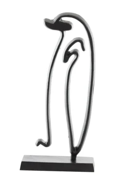 Light en Living Ornament op voet Pinguïn mat zwart - Stijlvol metalen woonaccessoire
