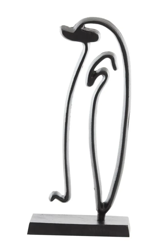 Light en Living Ornament op voet Pinguïn mat zwart - Stijlvol metalen woonaccessoire