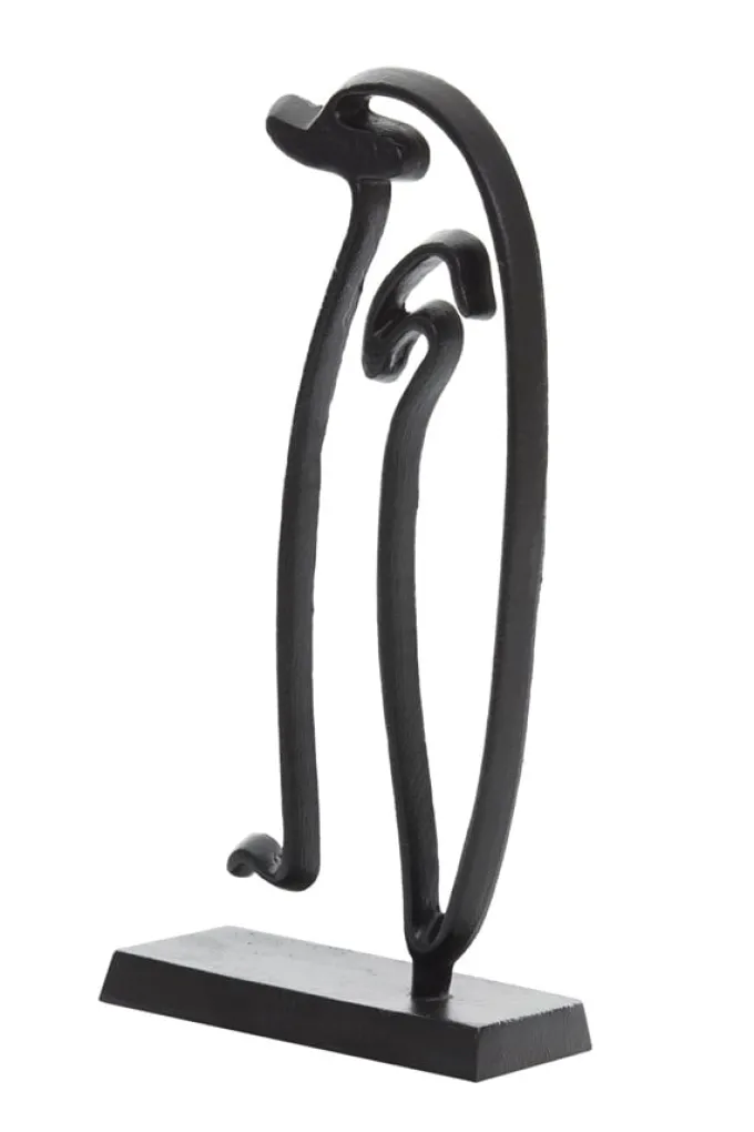 Light en Living Ornament op voet Pinguïn mat zwart - Stijlvol metalen woonaccessoire