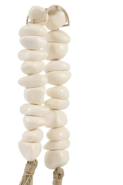 Light en Living Ornament op voet 12,5x12,5x50 cm CURTANI creme + zand
