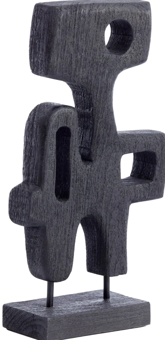 Light en Living Ornament op voet 20x9,5x38,5 cm SALA hout mat zwart