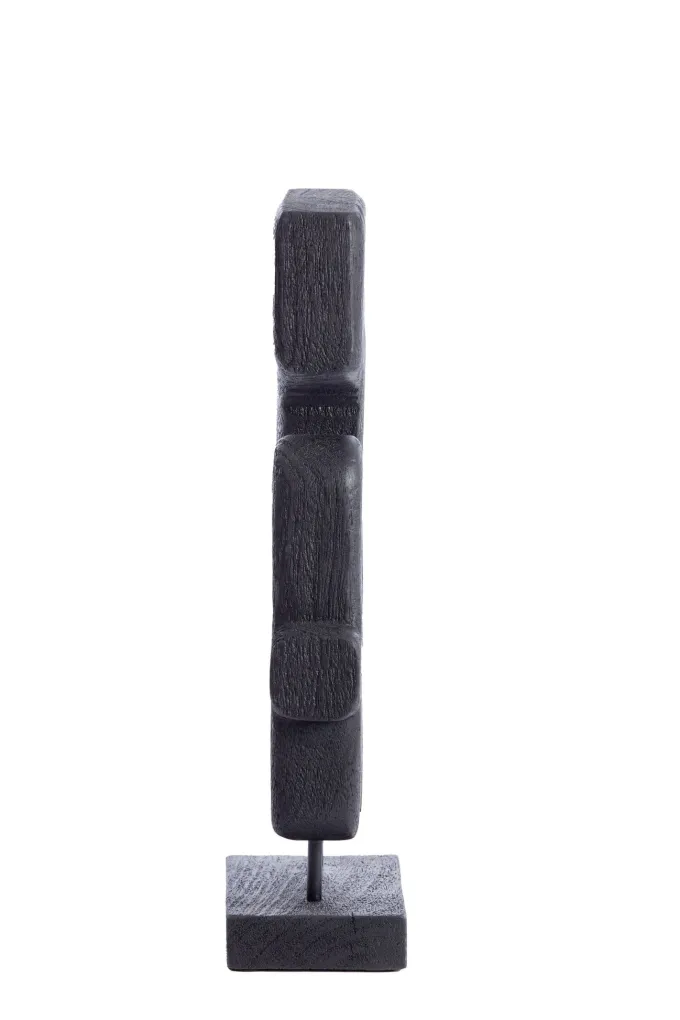 Light en Living Ornament op voet 20x9,5x38,5 cm SALA hout mat zwart