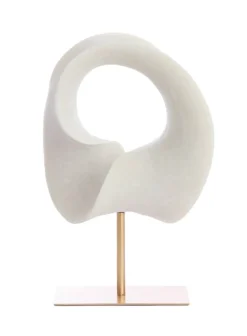 Light en Living Ornament op voet 34x18x43 cm VODICE crème+antiek brons