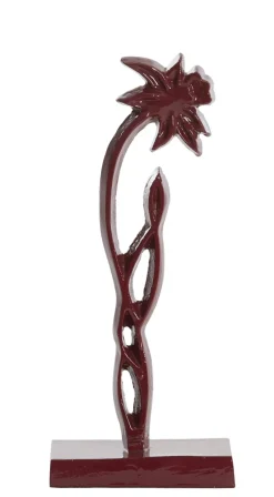 Light en Living Ornament op voet 13x8x30 cm DAFFODIL glans bordeaux