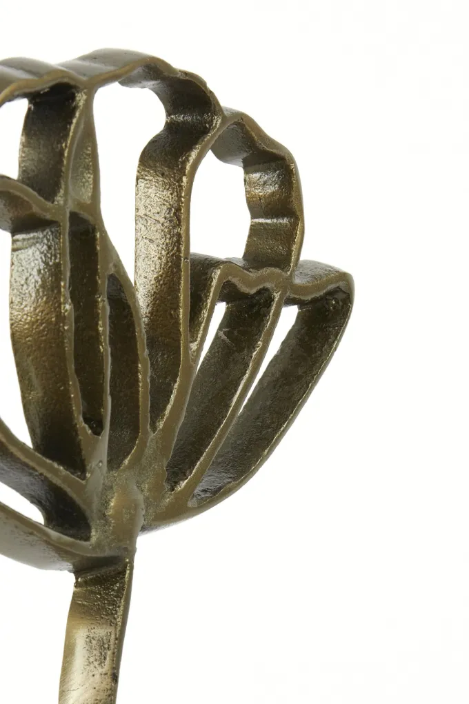 Light en Living Ornament op voet 28x8,5x45 cm PAPAVERU antique brons