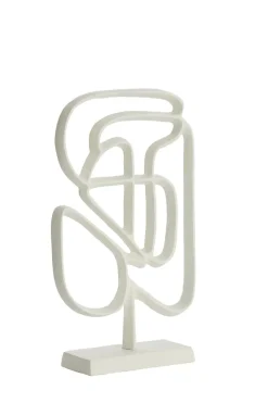 Light en Living Ornament op voet 18x8x31 cm GOLEZA crème