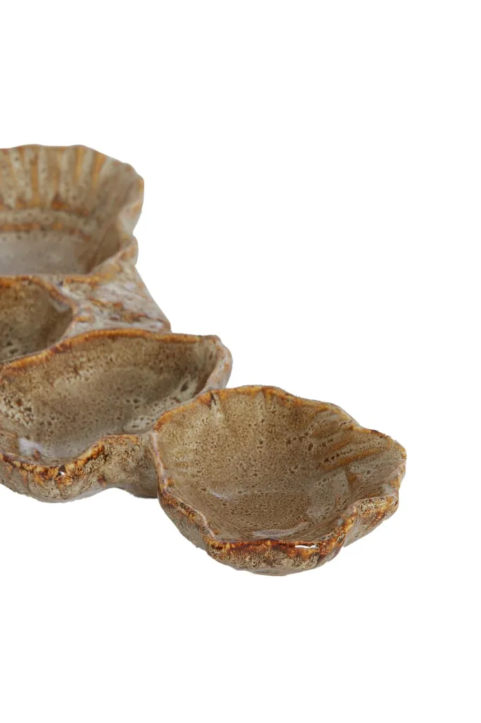 Light en Living Ornament / schaal 29x15,5x3 cm CINDEL keramiek bruin