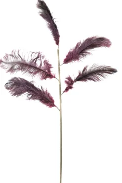 Light en Living Ornament 5 veren 129 cm FEATHER donker rood-paars