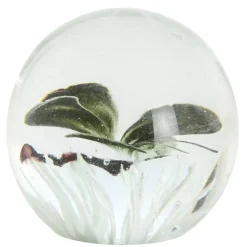 Light en Living Ornament Ø8x8 cm BUTTERFLY glas zwart