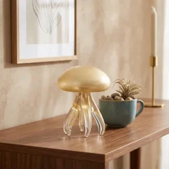 Light en Living Ornament Ø9x12 cm JELLY van mat goudkleurig glas