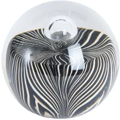 Light en Living Ornament Ø8x8 cm MATHYAS glas zwart + wit