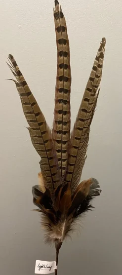 Light en Living Ornament Ø15x60 cm PHEASENT donker bruin