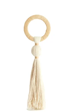Light en Living Ornament Ø14X62 cm Yaviza creme+Raffia Natural