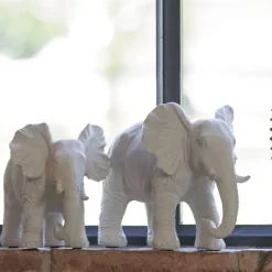 Light en Living Ornament 30,5x18,5x24 cm ELEPHANT crème
