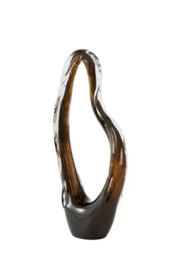 Light en Living Ornament 21x12x50 cm ORGEZA glas donker bruin