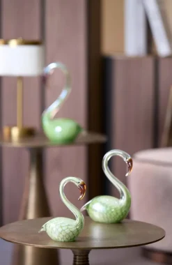 Light en Living Ornament 12x7x17 cm SWAN glas groen
