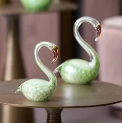 Light en Living Ornament 12x7x17 cm SWAN glas groen
