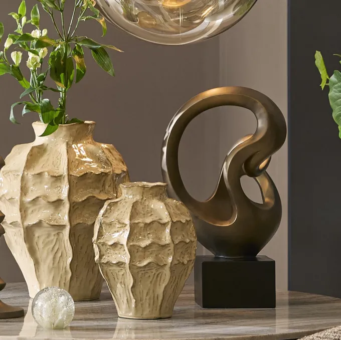 Light en Living Ornament 25x16,5x42,5 cm FELICIA antiek brons + zwart