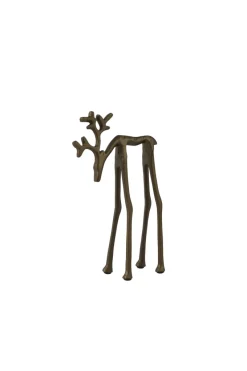 Light en Living Ornament 15x6x25 cm DEER mat bruin-brons
