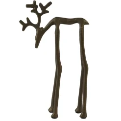 Light en Living Ornament 15x6x25 cm DEER mat bruin-brons