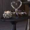 Light en Living Ornament 17x9,5x29 cm SWAN glas bruin+crème