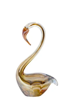 Light en Living Ornament 17x9,5x29 cm SWAN glas bruin+crème