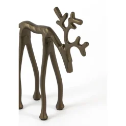 Light en Living Ornament 15x6x20 cm DEER mat bruin-brons