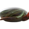 Light en Living Ornament 19x16x7 cm TURTLE glas amber+groen