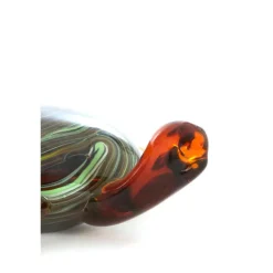 Light en Living Ornament 19x16x7 cm TURTLE glas amber+groen