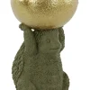 Light en Living Ornament 25x20,5x34,5 cm HEDGEHOG met olijf groen en goud