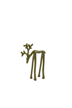 Light en Living Ornament 15x6x20 cm DEER glans olijf groen