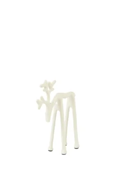 Light en Living Ornament 15x6x20 cm DEER mat crème