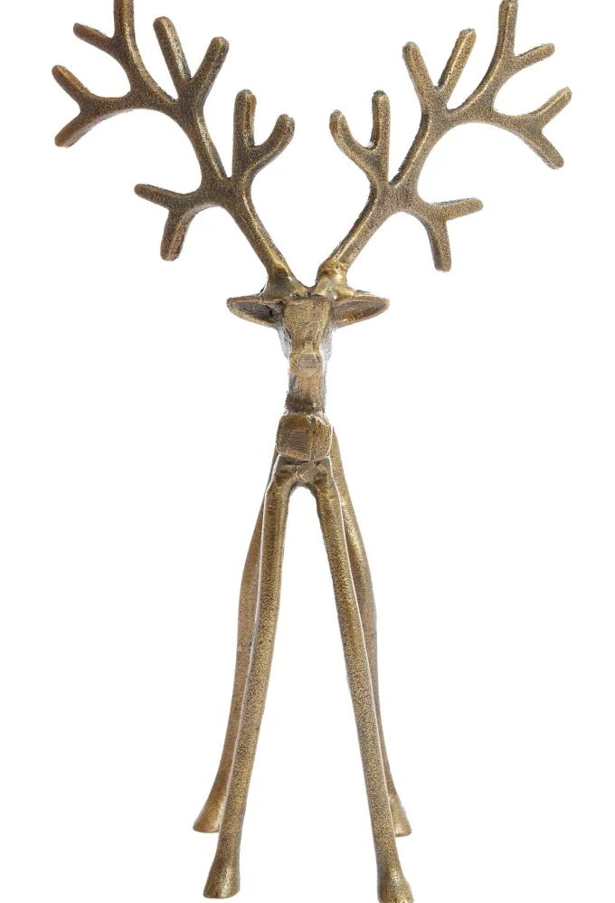 Light en Living Ornament 17x20.5x36 cm REINDEER goud / brons