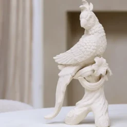 Light en Living Ornament 22,5x14x39 cm BIRD keramiek mat crème