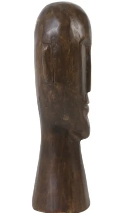 Light en Living Ornament 12x11x38 cm HEAD in bruin hout