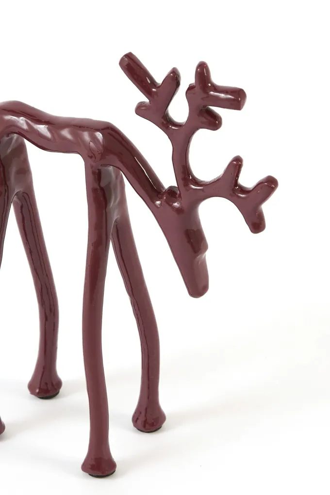 Light en Living Ornament 15x6x20 cm DEER glans bordeaux