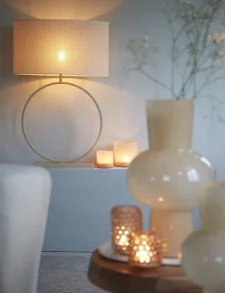 Light en Living Ovale Lampenkap BRESKA in Parelwit - Stijlvol design in diverse maten