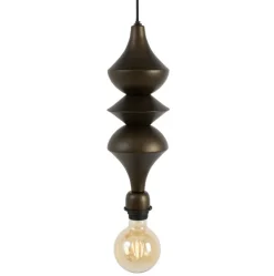 Light en Living Pendel Ø13x34 cm SIOTA mat bruin-brons
