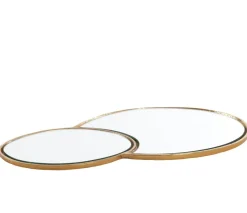 Light en Living Plateau DALENA glas goud - 2 maten