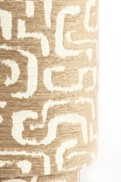 Light en Living Poef Ø40x44 cm DAVONTE groen-grijs+beige