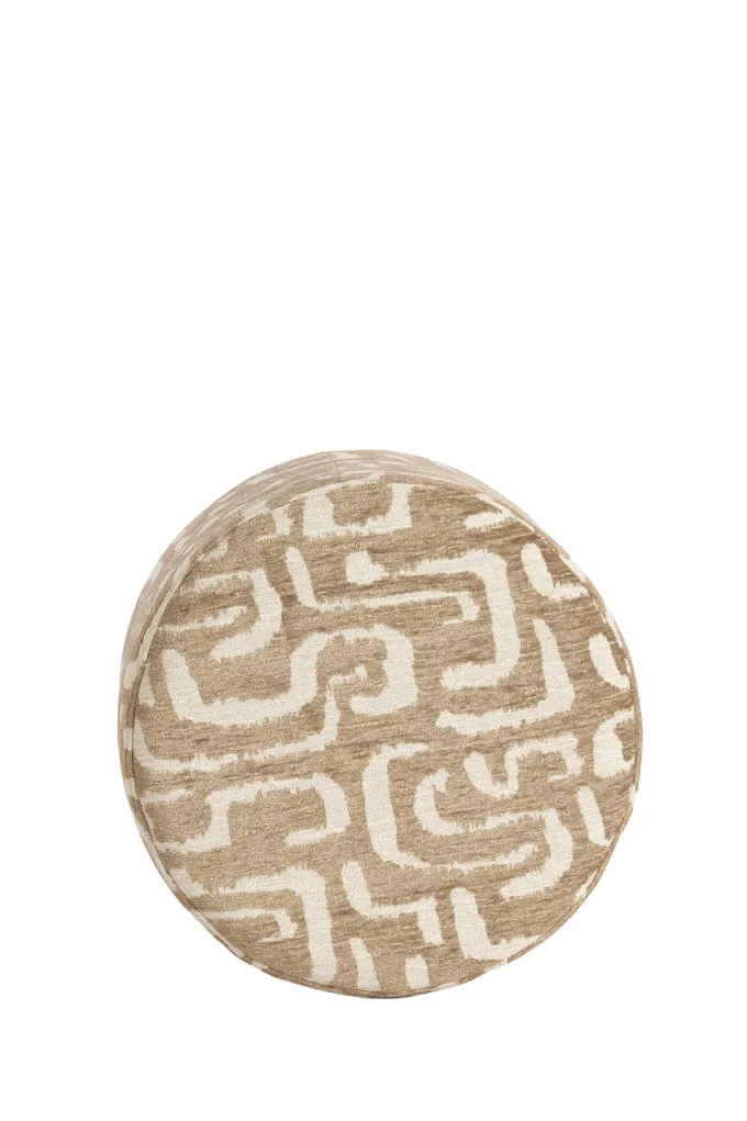 Light en Living Poef Ø40x44 cm DAVONTE groen-grijs+beige