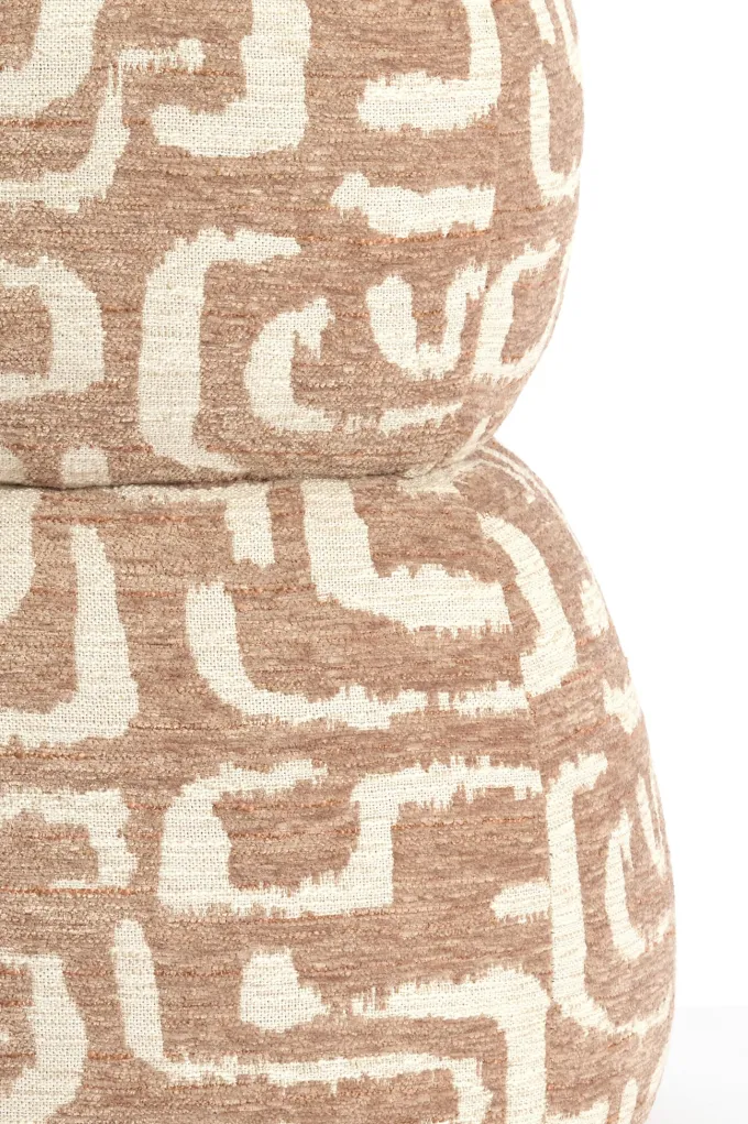 Light en Living Poef Ø40x46 cm LEYLA terra+beige