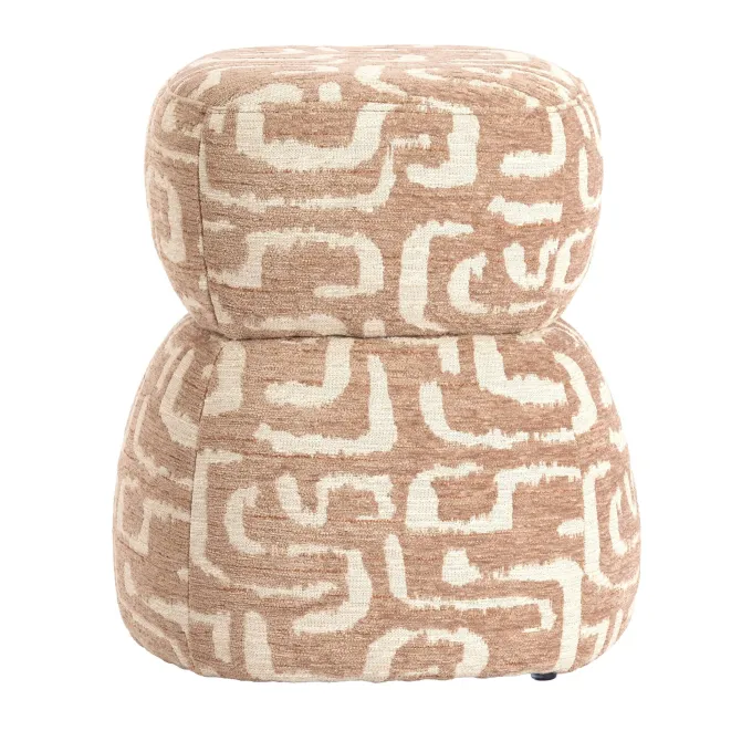 Light en Living Poef Ø40x46 cm LEYLA terra+beige