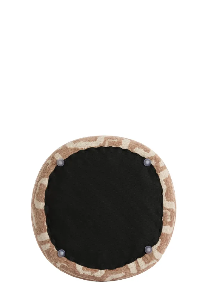 Light en Living Poef Ø40x46 cm LEYLA terra+beige